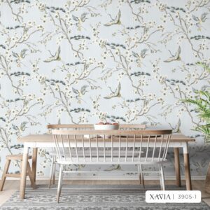 Giấy dán tường họa tiết hoa lá Xavia 3905-1 910k/cuộn
