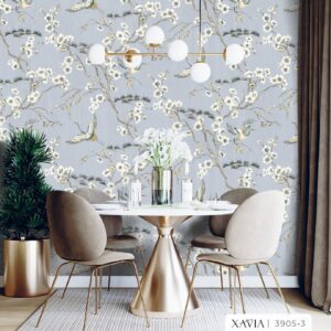 Giấy dán tường họa tiết hoa lá Xavia 3905-3 910k/cuộn
