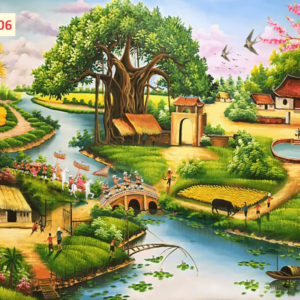 Tranh dán tường họa tiết đồng quê mẫu 3