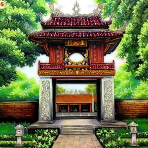 Tranh dán tường họa tiết đồng quê mẫu 4