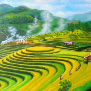 Tranh dán tường họa tiết đồng quê mẫu 5