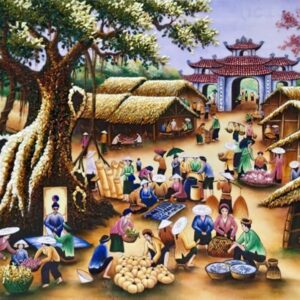 Tranh dán tường họa tiết đồng quê mẫu 9