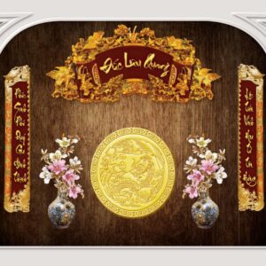 Tranh dán tường cho Phòng Thờ mẫu 8