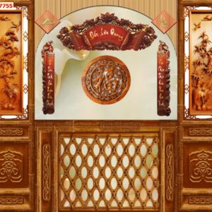 Tranh dán tường cho Phòng Thờ mẫu 9