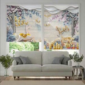 Rèm tranh 3D mẫu 2