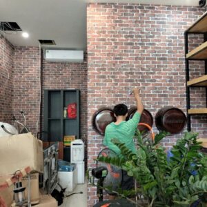 Thi công giấy dán tường