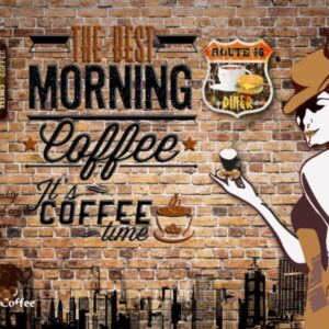 Tranh dán tường cho quán Cà Phê mẫu 4