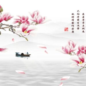 Tranh dán tường họa tiết indochine mẫu 8