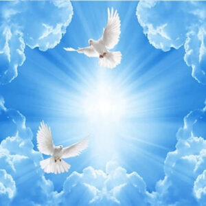 Tranh dán tường họa tiết mây trời mẫu 3