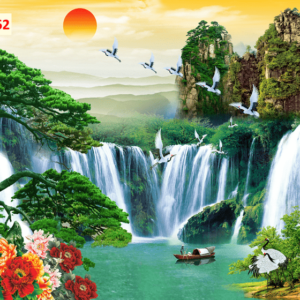 Tranh dán tường chủ đề sơn thủy mẫu 1