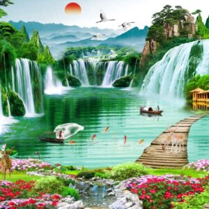 Tranh dán tường chủ đề sơn thủy mẫu 10