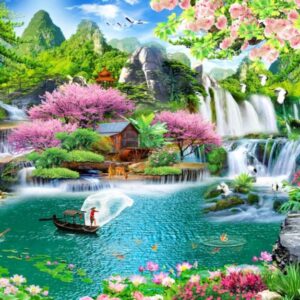 Tranh dán tường chủ đề sơn thủy mẫu 3