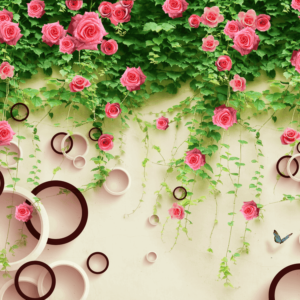 Tranh dán tường chủ đề tường hoa mẫu 6