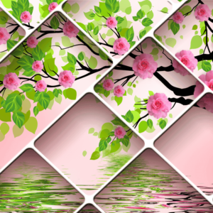 Tranh dán tường chủ đề tường hoa mẫu 7